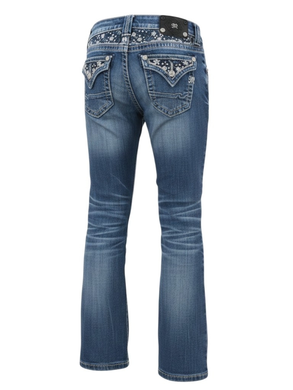 Miss Me Blue Embellished Flare Jeans